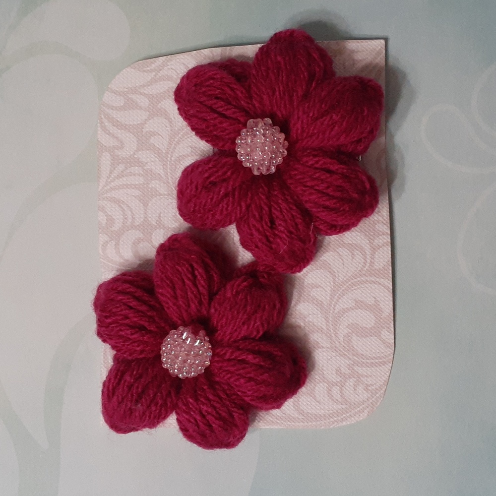 HANDMADE Crochet Hair clips Accessories - Picture 2 of 4